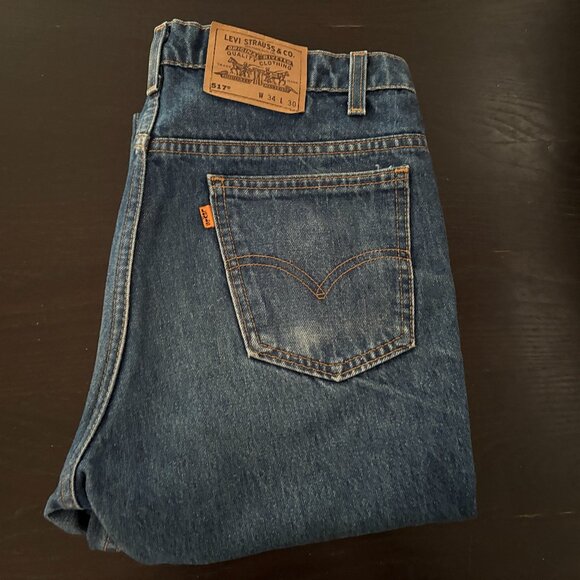 Vintage Mens Levis 517 Made In USA Denim Jeans Size 33 X 28 - Picture 1 of 9
